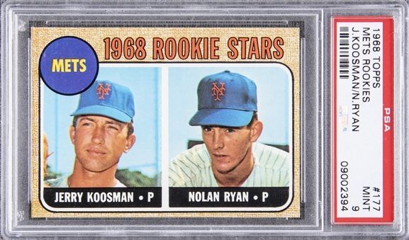 1968 Topps #177 Nolan Ryan Rookie Card – PSA MINT 9